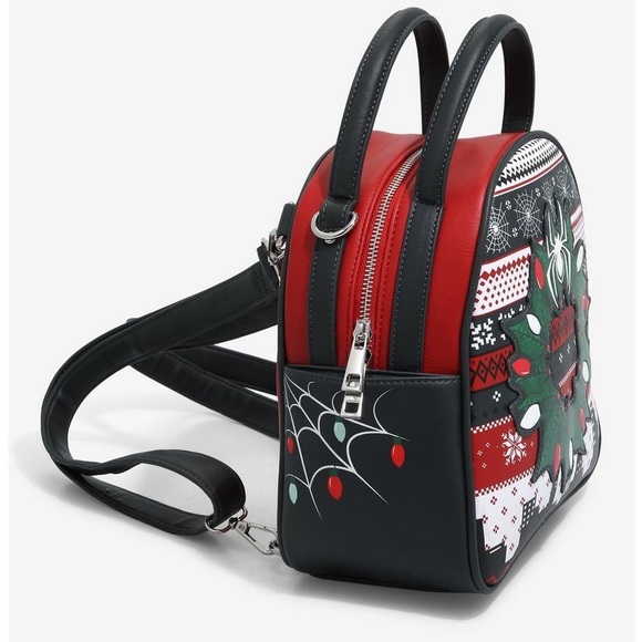 Marvel Spider-Man Christmas Sweater Mini Backpack - BoxLunch Exclusive - Picture 1 of 6